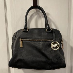 Michael Kors Knox Black LG Leather Satchel
